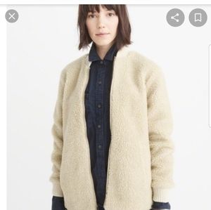Abercrombie & Fitch sherpa bomber jacket